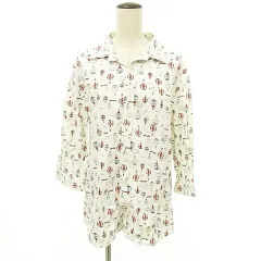 チャオパニック CIAOPANIC 総柄 ブラウス シャツ 七分袖 Lサイズ 日本製