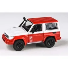 JADI B トヨタ ランドクルーザー 71 14 ショートホイールベース レッド/ホワイト 1/64スケール PA55563