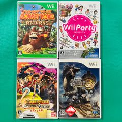 [4 점 세트] Wii 동키 콩 리턴스 Wii Party 원피스 언리미티드 크루즈 에피소드 2 눈을 뜨는 용사 몬스터 헌터 3 (트라이) 닌텐도 닌텐도