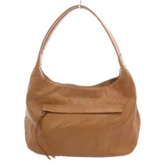 キタムラ Kitamura ワンショルダーバッグ レザー 茶色 ブラウン キャメル 無地 フロントポケット 革紐飾り /MG