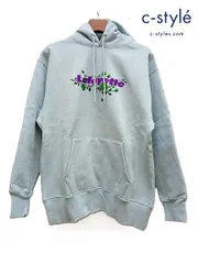 K184 [人気] Lafayette ラファイエット Rose Logo US Cotton Hooded Sweatshirt パーカー L ブルー | ★