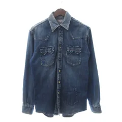 ブルーブルー BLUE BLUE デニムウエスタンシャツ 長袖 コットン 刺繍 装飾 青 ブルー 1