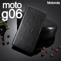 moto g06 手帳型 ブラック スマホケースのサムネイル