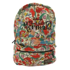 ディズニー Disney リュックサック バックパック リトルマーメイド 総柄 ロゴ 刺繍 マルチカラー