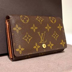 た*な様 ルイヴィトン 二つ折り財布 モノグラム トレゾール L字
