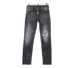 21SS DSQUARED2 ディースクエアード デニムパンツ jennifer cropped jean ジェニファー クロップド ジーンズ ボトムス ブラック 34【XS】 レディース 【中古】