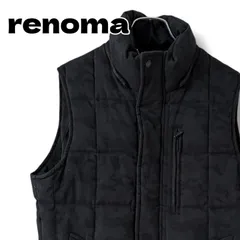 renoma レノマ ブラック メンズ アウター ジャケット ダウンベスト ノースリーブ 冬 防寒 シンプル【Mサイズ】0001479OCのサムネイル