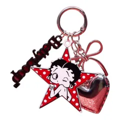 Betty Boop　ベティちゃん　キーホルダー　ハート　星　ベティブープ　バッグチャーム　キーチャーム　スクバキーホルダー　バッグアクセサリー　可愛い　アメコミ　キャラクター　レトロ　ギフト　プレゼント　海外製品　雑貨のサムネイル