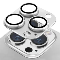 【新品】 Kakuki for iPhone 16 Pro/iPhone 16 Pro Max カメラフィルム アルミ合金製＋AR高透過率強化ガラス アイフォン16プロ/アイフォン16プロマックス 一体型レンズ保護フィルム 耐衝撃 露出オーバー防止 アルミ 0