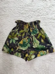 フェンディ(Fendi) ローマ フローラル プリント デニム ハイウエスト ショーツ