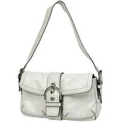 コーチ COACH ロゴ ショルダーバッグ ショルダーバッグ レザー ホワイト 9434 レディース 【中古】