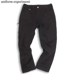21SS★ uniform experiment ユニフォームエクスペリメント 通年★ サイドポケット テーパード パンツ 日本製 Sz.2 メンズ 黒のサムネイル