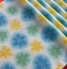 オーダー チョコミントさま専用 手染め 雪花絞り 生地 手染め生地
