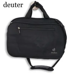 deuter ドイター 通年 3way★ ロゴ刺繍 ビジネス バッグ ブリーフケース ショルダーバッグ リュック Sz.F メンズ 黒