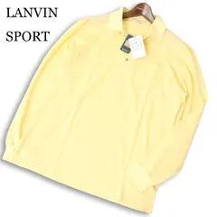【新品 未使用】 LANVIN SPORT ランバン スポーツ ゴルフ 通年★ 長袖 鹿の子 ロゴ刺繍 ポロシャツ 日本製 Sz.42 メンズのサムネイル