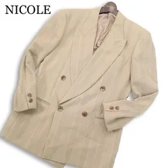 希少! 初期★SEDUCTION de NICOLE ニコル 春夏 背抜き★ ダブル テーラード ジャケット Sz.46　メンズ