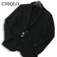 未使用品★ UNIQLO ユニクロ 通年★ コンフォート アンコン ジャージー ストレッチ テーラード ジャケット Sz.M メンズ 黒