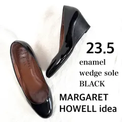 美品・23.5✨マーガレットハウエルアイデア エナメル ウェッジソール ブラック 日本製 MADE IN JAPAN MARGARET HOWELL ideaのサムネイル