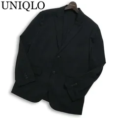 UNIQLO ユニクロ 春夏 SLIM FIT★ 【感動ジャケット】 スリム テーラード ジャケット ブレザーSz.L メンズ 黒 ブラック