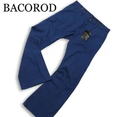 【新品 未使用】 BACOROD バコロド 通年★ ストレッチ ブーツカット スラックス パンツ 大きいサイズ Sz.2XL メンズ 青