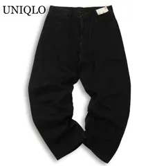 24SS★ 【新品 未使用】 UNIQLO ユニクロ 通年★ 【ワイドストレートジーンズ】 デニム パンツ Sz.34 メンズ 大きいサイズ