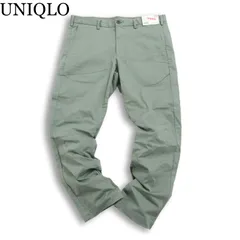【新品 未使用】 UNIQLO ユニクロ 通年★ 【スリムフィットノータックチノ】 ストレート パンツ Sz.ウエスト88cm メンズ