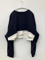 ZARA ザラ スウェット USA L ネイビー コットン 裏起毛 無地 長袖