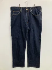 Wrangler ラングラー デニムパンツ 36 ネイビー フルレングス 無地 ブランドロゴ スタンダード ストレート レギュラー リジッド・ワンウォッシュ
