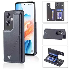 【新品】 【Anrek】互換性 OPPO A79 5G 用 新型 背面 カードケース（ブラック）オッポ a79 5g スマホケース カード収納 横置き機能 携帯カバー a79 5g BLACK