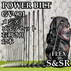 【良品】初級者 豪華17本 パワービルト a.m.c メンズゴルフセットS&SR