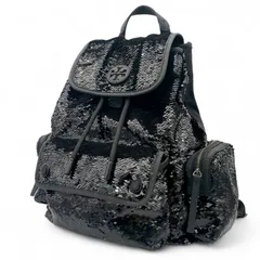Tory Burch Scout Sequin Embellished Backpack トリーバーチ リュック バックパック スパンコール A4収納可能 y2k ブラック 黒 上品 高級感 きらきら インパクト 通勤通学 お出掛け 普段使いのサムネイル
