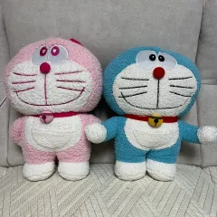 ドラえもん ぬいぐるみ ピンク/ブルー セット 40cm