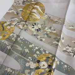 色留袖 正絹 一つ紋 金駒刺繍 箔 金彩 上品な加工 袷 着物 MK-6965