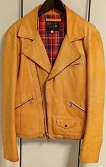 TAKEO KIKUCHI TK カウレザー ダブルライダースジャケット キャメル XS相当