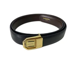 ランセル LANCEL レザーベルト ハトメ イタリア製 ブラック ゴールドカラー ■GY06のサムネイル