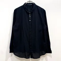 PAL'LAS PALACE ワイド衿シャツ ギャザー ガーゼインディゴ素材 ネイビー 綿 日本製 3【送料込み】のサムネイル
