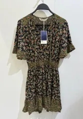 ZARA フラワー ワンピース 新品 / 小花 ギャザー ウエスト