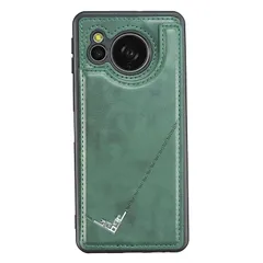 【新品】 【Viesa】背面カバー ケース手帳型 互換性 AQUOS sense8 docomo SH-54D au SHG11 SH-M26 対応 SHARP ランヤード付 背面型ケース (ダルグリーン) 美しい、軽・薄 持ちやすい、滑り止め、すり傷防止 1