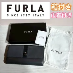 FURLA フルラ 財布 長財布 箱付き 巾着付き 美品 グレー レザー 送料込み D34-31