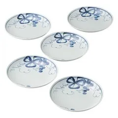 波佐見焼 古染青磁ぶどう絵 デイナープレート5枚揃 009-478M 5410-016