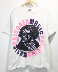 TWO FACE CHOOSE ME MUSIC PRISONER 手刷りプリント T-SHIRT Tシャツ カットソー ホワイト THREE FACE スリーフェイス ツーフェイス 古着 ヴィンテージ SIZE：L■Y0422②のサムネイル