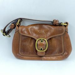 美品 コーチ ショルダーバッグ ソーホー 11427 オールレザー ブラウン 