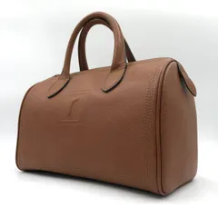 【美品】レノマ renoma ボストンバッグ ハンドバッグ ブラウン 茶 レザー