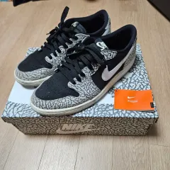 ナイキ正規品 エアジョーダン 1 レトロ ロー OG ブラック セメント 280