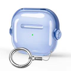 【即日発送】AirPods 第4世代 ケース TPU ケース 透明 ロック付き 装着充電可能 耐衝撃 軽量 4 キズ防止 おしゃれ ワイヤレス充電対応 カラビナ付き Airpods 【2024年発売】Airpods 4 対応 保護カバー スタンド機能付き（クリ