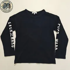 【美品】グローバルワーク キッズ ロンT XL 120 130 黒 綿100% 袖ロゴ