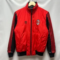 正規品/90 adidas アディダス ACミラン ヨーロッパ 양면 검빨 キルティングジャケット トラックジャージ
