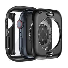 【新着商品】日本旭硝子材 一体型 ガラスフィルム 二重構造 カバー アップルウォッチ Apple Apple 360ど度 防水ケース Watch Watch IP68 カバー PC素材 ケース ケース 全面保護 45mm 45mm 強化ガラス アップルウォッチ