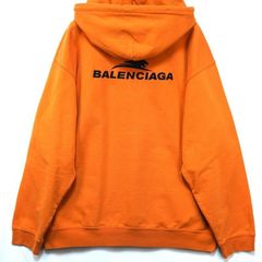 BALENCIAGA Tiger Embroidered Logo Hoodie 발렌시아가 타이거 엠브로이 데드 후디 파커 오렌지 자수 M 사이즈 600583 TLVI6 신품 미사용