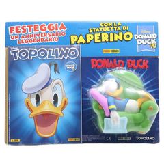 디즈니 이탈리아 코믹지 [TOPOLINO] No.3576 도널드의 PVC 피규어가 부속 도널드 90주년 기념 2024년 6월 5일 발매 신품 book00198